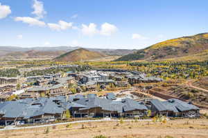 Canyons Village in the distance with access to shops, dining and all other residential living on the mountain below Apex.