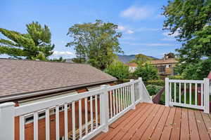 Deck with a mountain view