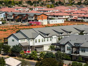 Aerial view of residential area