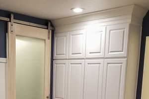 Detailed view of a barn door