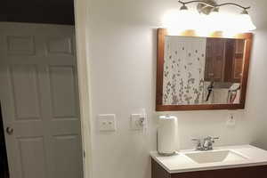 Bathroom featuring vanity