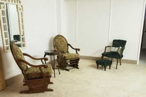 Living area featuring carpet floors