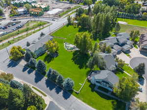 Aerial view of residential area