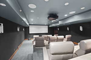 Theater room in basement