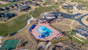 Aerial overview of Red Ledges golf course, Tennis and pool area