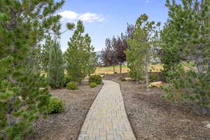 View of Walking Path around sports court
