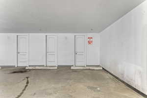 Parking garage with baseboards