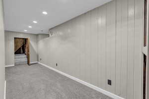 High ceilings in the basement