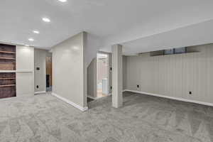 High ceilings in the basement