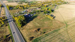 Aerial view of property's location featuring rural landscape