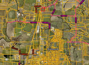 Aerial overview of property's location