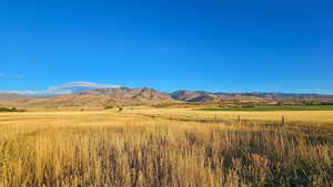 View of mountain background with rural landscape