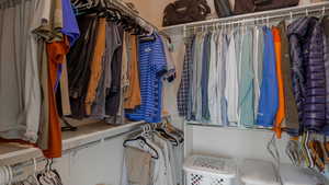 View of walk in closet