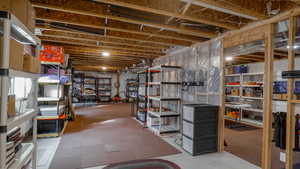 Unfinished below grade area with light floors