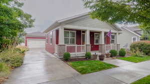View of front of home with covered porch