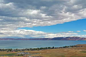 Water view with a mountainous background
