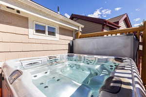 Exterior view of a hot tub