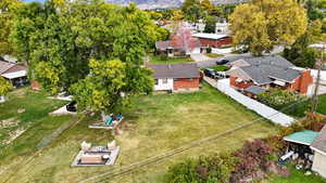 Aerial view of residential area