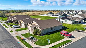 Aerial perspective of home