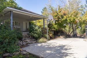 View of covered porch