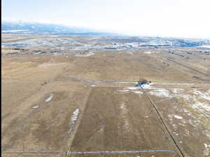Aerial view of sparsely populated area