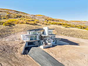 View of front of home featuring stone siding