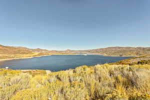 Water view featuring mountains