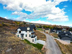Aerial view of residential area