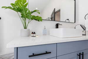 Bathroom view of vanity