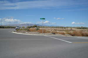 View of asphalt road featuring a mountain view
