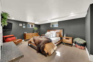 Downstairs living space used as master suite.