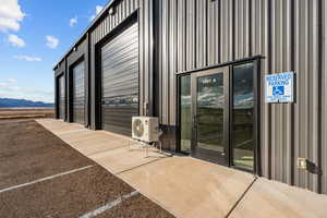 View of patio / terrace with a mountain view
