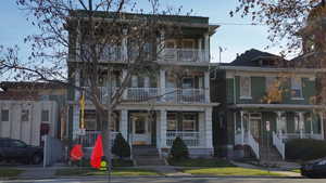View of front of home with covered porch