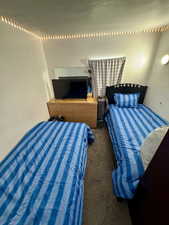 Bedroom featuring carpet floors