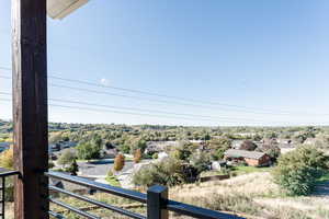 Balcony featuring a residential view