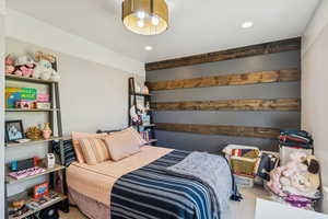 Bedroom featuring recessed lighting