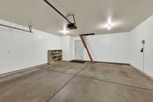 Pulldown ladder provides easy access to attic storage