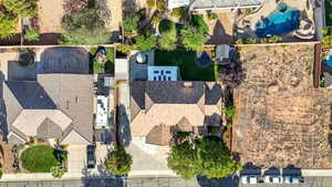 Aerial view of a pool area