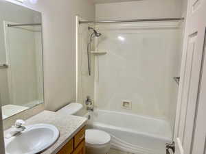 Full bathroom featuring bathing tub / shower combination and vanity