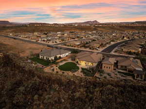 View of property location with nearby suburban area and a mountain backdrop