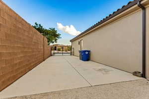 View of patio / terrace featuring a gate