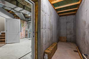 Unfinished storage area