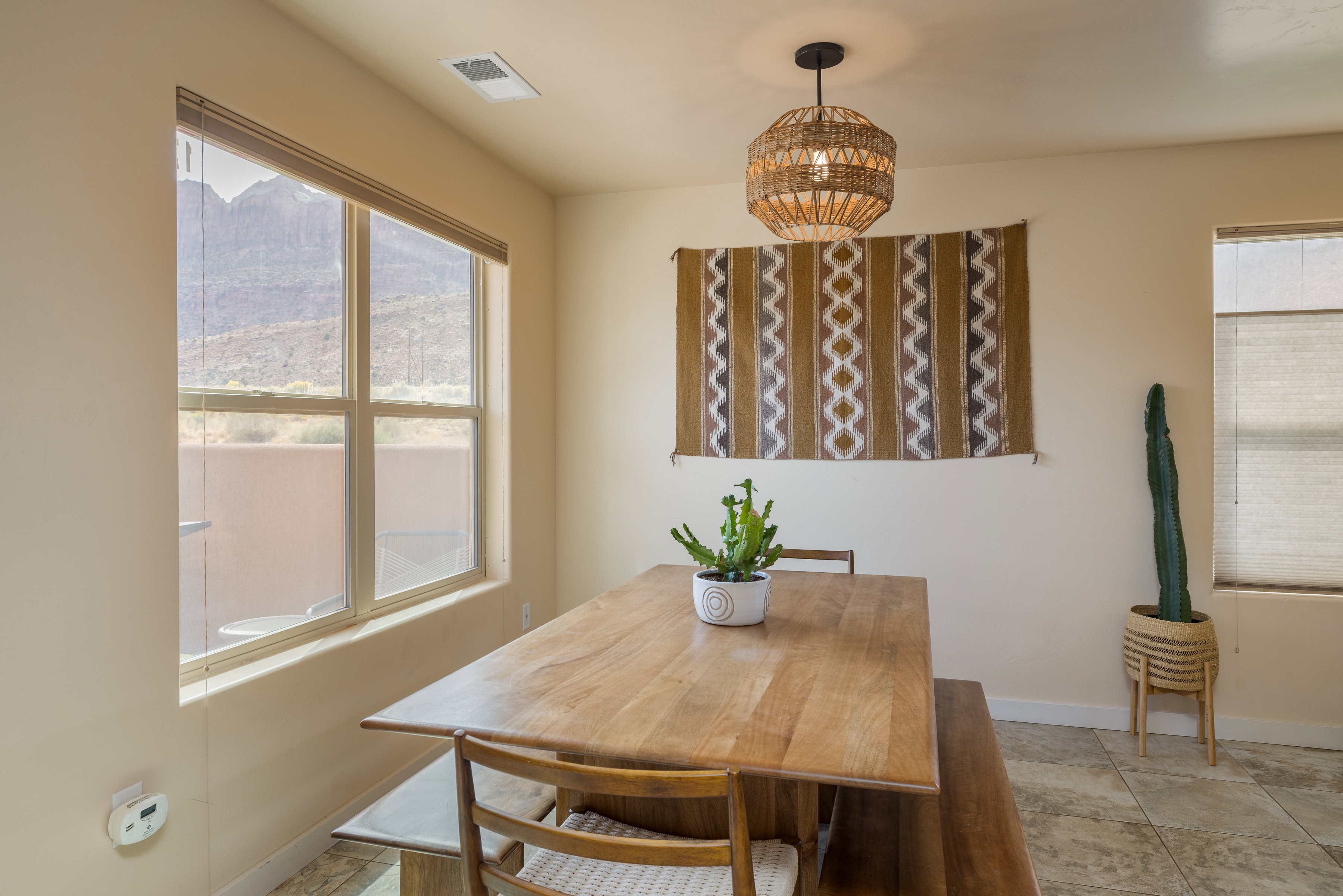 Dining area with healthy amount of natural light