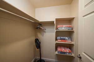 View of walk in closet