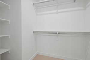 View of walk in closet