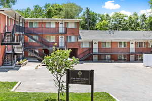 View of building exterior with stairs