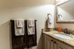 Half bathroom with vanity
