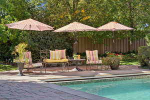 View of pool with a patio