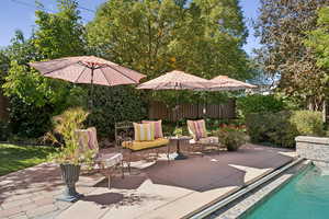 View of pool with a patio area