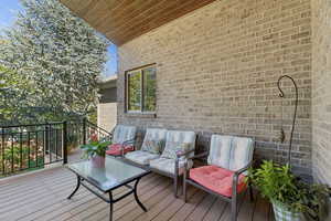 Deck featuring an outdoor living space